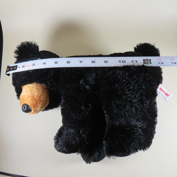 Aurora Black Bear Plush 13" Stuffed Animal Soft Toy Kids Collectible Realistic - Picture 15 of 16